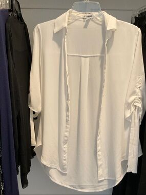 Express White Open-Front Blouse